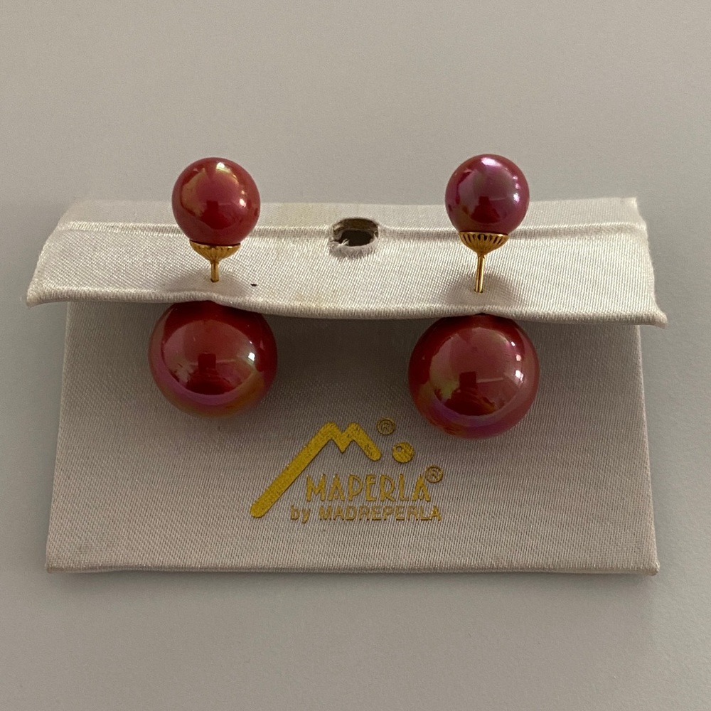 Pink and Gold Earrings Made in Spain